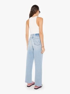 High Waisted Spinner Zip Sneak Chew - We Bounced -Mother Denim 10558 1085 WBC VW C FullBodyBack 4418