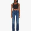 High Waisted Rascal Slice Sneak Fray - Sake To Me -Mother Denim 10624 1218 SAK 0355