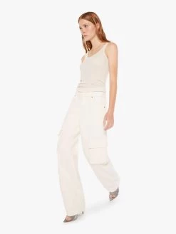 SNACKS! The Side Dish Cargo Skimp - Natural -Mother Denim 10986 1359 NAT VW B FullBodySide 4662