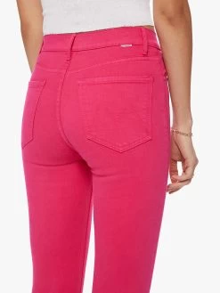 High Waisted Runaway Slice Heel - Raspberry Sorbet -Mother Denim 1293 753 RBB 0584