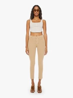 The Mid Rise Dazzler Ankle Fray - Sand