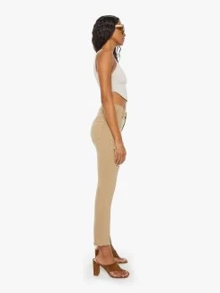The Mid Rise Dazzler Ankle Fray - Prairie Sand -Mother Denim 1906 674 SAN VW B FullBodySide 7314