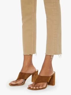 The Mid Rise Dazzler Ankle Fray - Prairie Sand -Mother Denim 1906 674 SAN VW E Swatch 7272