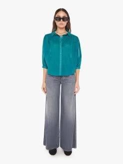The Breeze Top - Teal Green -Mother Denim 2492 1256 TGE VW D FullBodyFront 3597