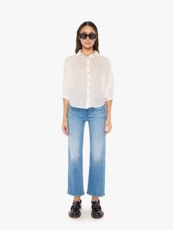 The Breeze Top - Bright White -Mother Denim 2492 1256 WBW VW D FullBodyFront 3236