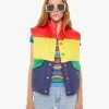 The Pillow Talk Tri Color Vest - Building Blocks -Mother Denim 3262 1456 BGB VW A WaistUpFront 3144