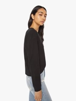 The L/S Slouchy Cut Off - Black -Mother Denim 8125 1079 BLK 00289