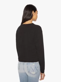 The L/S Slouchy Cut Off - Black -Mother Denim 8125 1079 BLK 00294