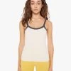 The Open Arms Tank - Antique White And Black -Mother Denim 8273 R865 ATQ VW A WaistUpFront 4442