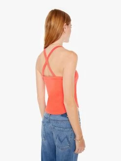 The Up In Arms - Hot Coral -Mother Denim 8293 988 HCL VW C WaistUpBack 3495