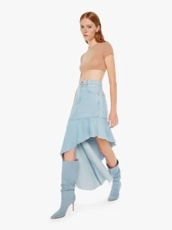 SNACKS! The Crinkle Cut Skirt - Sweet And Sour -Mother Denim 90471 1321 SWS VW B FullBodySide 4683