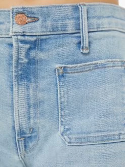 PETITES The Lil' Patch Pocket Undercover Sneak - California Cruiser -Mother Denim P0765 1008 CCR VW F Detail 4824